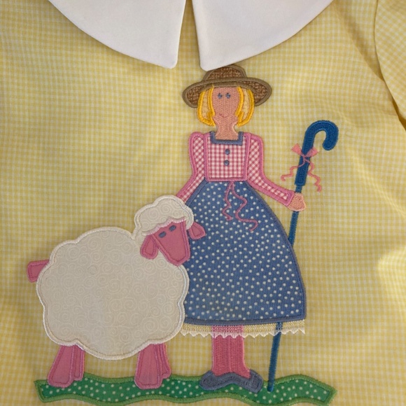 NWT Mulberry St Little Bo Peep gingham dress sz 4T - Picture 2 of 6